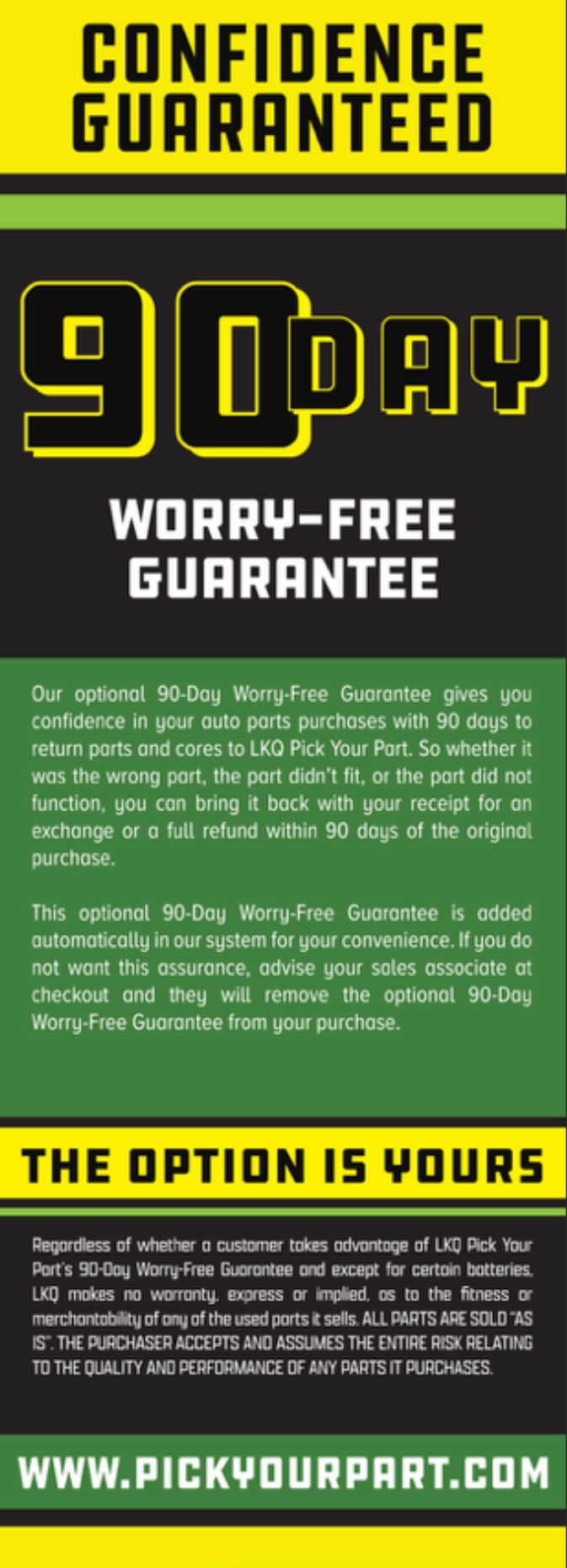 PYP - 90 Day Guarantee