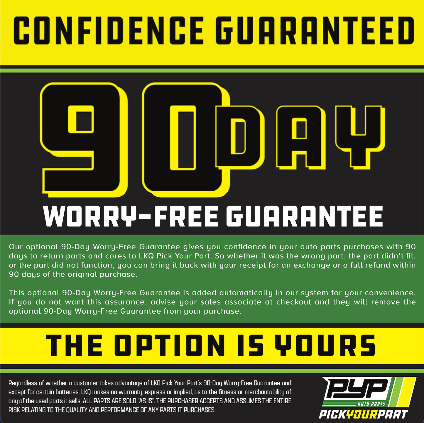 PYP - 90 Day Guarantee
